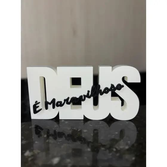 Decoração “Deus é Maravilhoso” - Decoração de Sala, Quarto e Mesa Moderna