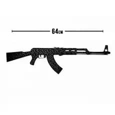 Quadro Decorativo AK-47 CS GO Gamer | Arte de Parede Preta 64cm | Decoração Gamer Moderna