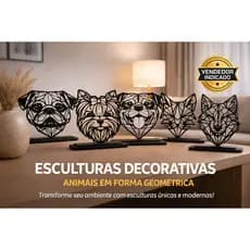 Escultura Decorativa de Animais Geométricos – Decoração Moderna para sala, casa, escritório.