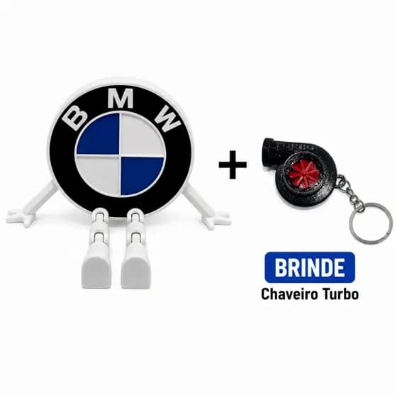 Decorativo Perninha Articulada Logo BMW + chaveiro turbo