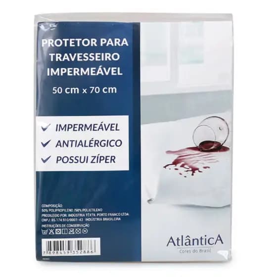 Capa Protetor para Travesseiro Impermeável Atlântica