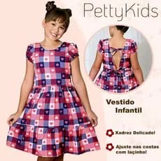 Vestido Infantil Menina Princesa  Colorido Estampado Rosa