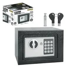 Cofre Digital Eletronico Teclado Chave Seguranca Residencial Comercial Preto
