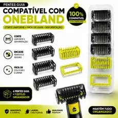 Para Pente Para Barbeador Elétrico Oneblade, Conjunto De 6 Pentes, Com Estojo De Armazenamento