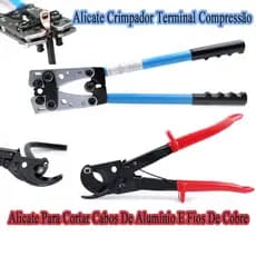 Conjunto De Alicate De Corte De Cabos Tipo Catraca E Alicate De Crimpagem