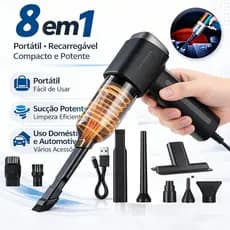 Asoprador Portatil 8 Em 1, Aspirador De Pó Sem Fio, 16.000 Pa Aspirador De Pó Para Carro, Com Função De Aspiração