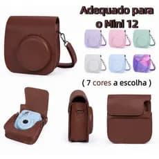 Capa Protetora Para A Câmera Portátil Instax Mini 12, Em Couro Sintético, Com Alça De Ombro,Case Para Mini 12