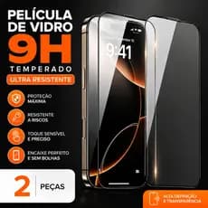 Protetor De Tela De Vidro Temperado 9h Para Iphone 15/16/17 Pro/Pro Max, Instalação Rápida, Sem Bolhas, 2 Unidades