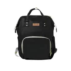 Mochila Maternidade Preta Grande Capacidade Multifuncional Bolsos Viagem