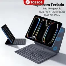 TASSOS Capa Para Tablet Com Teclado iPad De 10ª geração 2022 11" ,iPad Air 4/5/6 ,iPad Pro 11(2018-2022)