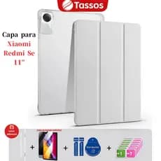 TASSOS Capa Case Transparente Acrílico Para Xiaomi Redmi Pad SE 11" (2023) Com Suporte Caneta