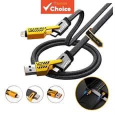 TASSOS Cabo de Carregamento 1M 4 em 1 USB Tipo C para Múltiplos Dispositivos Carregador Rápido 65W PD