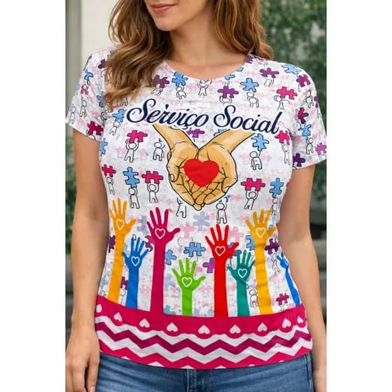 Blusa Serviço Social ; Camisa serviço social ; Serviço social