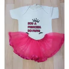 Body Sou a princesa do Papai; Body Princesa ; Body infantil menina; Body menina do papai