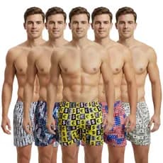 Kit 5 Cuecas Samba Canção Short Masculino Pijama Conforto
