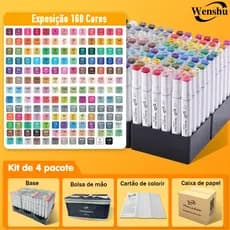 Canetas Coloridas Kit Marcadoras 168 Cores  Canetas Ecológicas para Arte