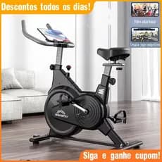 Bicicleta Fitness Ergométrica Silenciosa para Apartamento –Ajustável e Estável para Treino em Casa