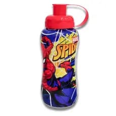 Garrafa 550ml Homem-Aranha resistente e leve, ideal para o dia a dia.