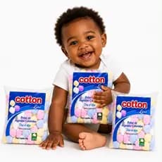 Kit Algodão Colorido Cotton 40g Pacotes com 3 5 10 ou 20 Unidades Macio Escolar Artesanato Promoção