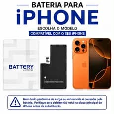 Bateria para iPhone 15 Pro Max 14 Pro 14 Plus 13 13 Pro Max 12 Alta Durabilidade