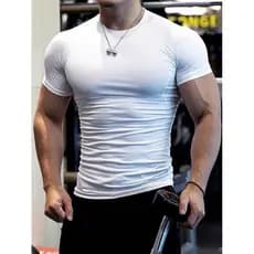 Camiseta Masculina Treino Esporte Compressão sem estampa