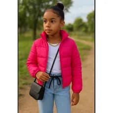 Jaqueta Infantil Puffer Menina Casaco Inverno Blogueirinha Moda Kids Quentinha