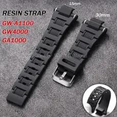 Pulseira De Relógio De Silicone De Resina 15mm Largura Convexa Para GW-A1100 GW4000 GA1000 Esporte Borracha À Prova Dwat