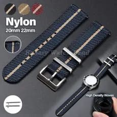 Pulseira De Relógio NATO De Lona De Nylon Macio De 20 Mm 22 Faixa De Tecido De Alta Densidade Liberação Rápida Cinto De