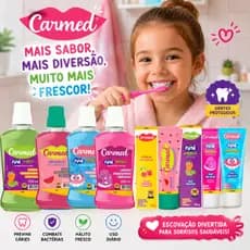 CARMED GEL DENTAL E ENXAGUANTE BUCAL FINI PASTA DE DENTE ESCOVAR CIMED