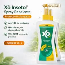 XÔ INSETO SPRAY REPELENTE MOSQUITO PROTEÇÃO PROLONGADA 15% 200ML ACAMPAMENTO TRILHA CIMED DENGUE