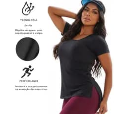 Blusa academia feminina camisa dry fit