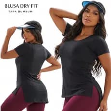 Camiseta Tapa Bumbum Academia Malha Dry Fit Furadinha