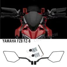 Adequado para Yamaha FZ8 FZ-8 FZ, espelho retrovisor invisível universal para motocicleta, espelho retrovisor com asa de