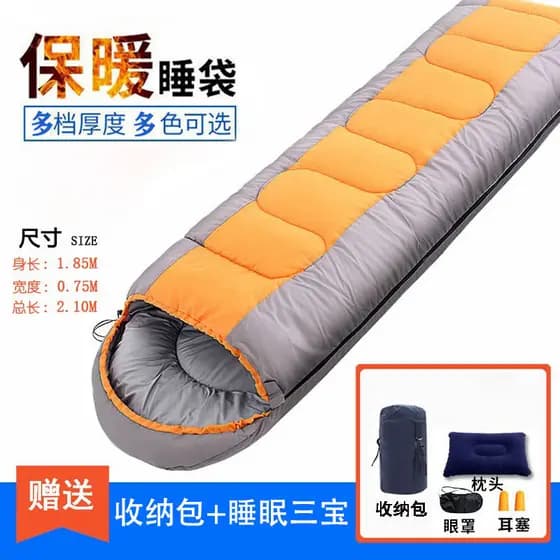 Saco de dormir para camping ao ar livre, adulto, inverno, reforçado, anti-frio, dupla função, à prova de sujeira, para t