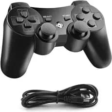 Controle Sem Fio Bluetooth Compatível PS3 PC Celular Dual Vibração Recarregável