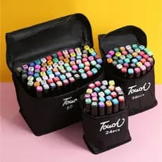 Kit Canetinhas Coloridas Ponta Dupla 24/36/48/60 Cores