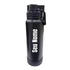Garrafa Térmica 800ml Inox Tampa de Acrílico Personalizada com Nome e Desenho