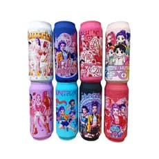 Garrafa Térmica 600ml Guerreiras K-Pop Inox Com Alça Removível Bebidas Quentes e Frias