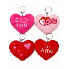 Chaveiro Coração Pelúcia Love Te Amo Fofo Para Bolsa Mochila Presente