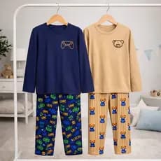 Conjunto Pijama Infantil Masculino Inverno Algodão Manga Longa - Avulso ou Kit 2 | 2 a 8 Anos
