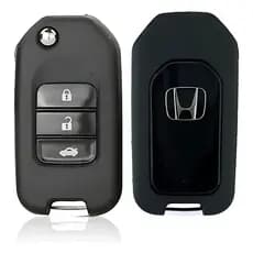 Controle Chave Canivete Honda Led Azul Sistec St48 S/lamina Preto