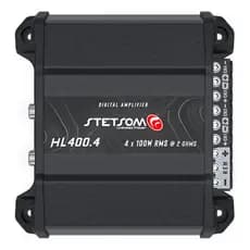 Módulo Amplificador Automotivo Stetsom HL 400.4 4 Canais 400W Preto