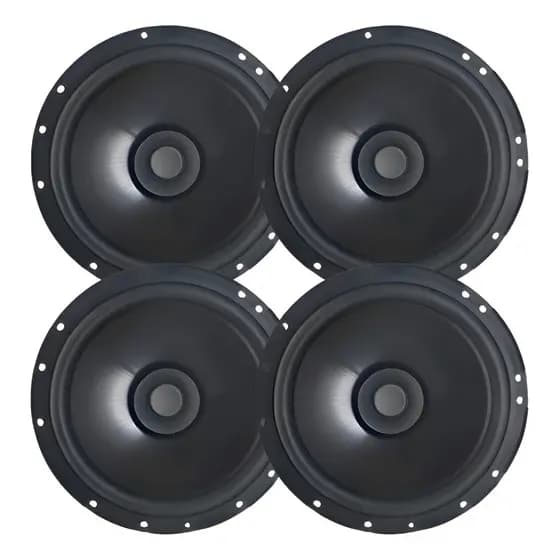 Kit 4 Alto Falantes Coaxiais 6 Bomber Montadoras 200w Rms Cor Preto