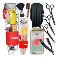 Maquina De Cortar Cabelo Wmark Ng108 Ng202 Ng987 Kit Tesoura