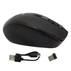 Mouse sem Fio Recarregável Mega M180 Preto DPI Ajustável