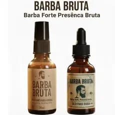 Kit Barba Bruta Perfume 30ml + Óleo Hidratante 30ml Premium Para Crescimento e Maciez - Original