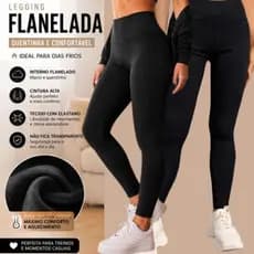 Leeging Calças flaneladas Com Elastico na Cintura de malha suplex forradas grossa cintura alta