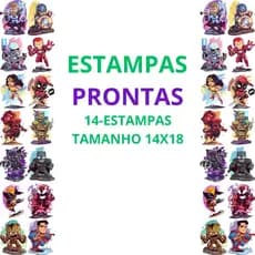 DTF Textil Impressão Estampa Pronta Para Camisetas e Tecidos Termocolantes Personalizados Ja prontos Modelo 609