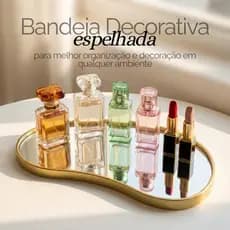 Bandeja Decorativa Espelhada Orgânica