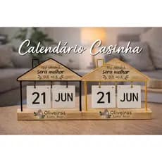 Calendário de Mesa Permanente Decorativo Motivacional Casa